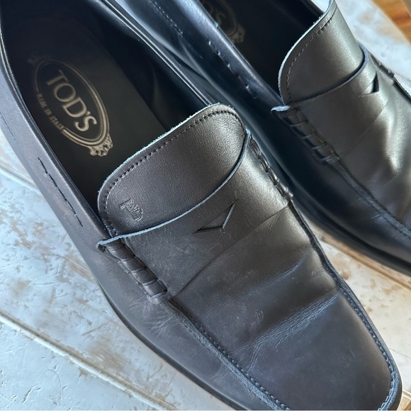 Tods Italy Mens Penny Driving Loafers Shoes